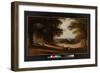 View in Richmond Park, 1850 (Oil on Paper Marouflé onto Sunderland A Board with Cellofas)-John Martin-Framed Giclee Print