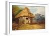 View in Southern India, with a Warrior Outside His Hut, C.1815-George Chinnery-Framed Giclee Print