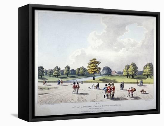 View in St James's Park of Buckingham House, Westminster, London, 1798-Heinrich Schutz-Framed Stretched Canvas