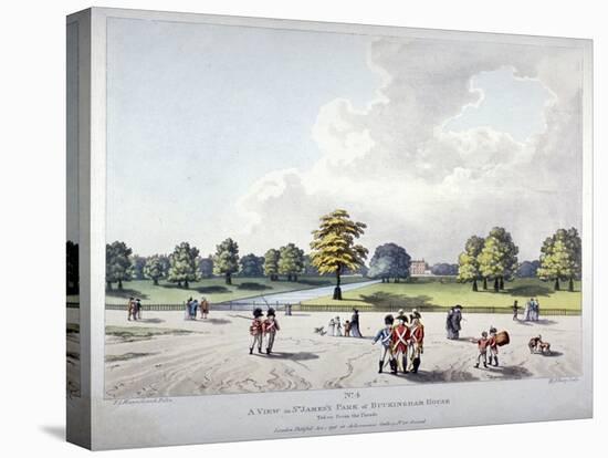 View in St James's Park of Buckingham House, Westminster, London, 1798-Heinrich Schutz-Stretched Canvas