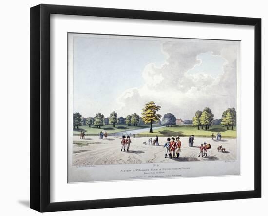 View in St James's Park of Buckingham House, Westminster, London, 1798-Heinrich Schutz-Framed Giclee Print