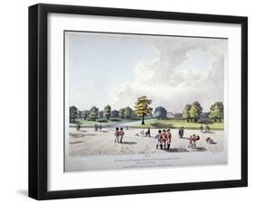 View in St James's Park of Buckingham House, Westminster, London, 1798-Heinrich Schutz-Framed Giclee Print