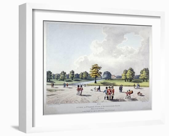 View in St James's Park of Buckingham House, Westminster, London, 1798-Heinrich Schutz-Framed Giclee Print