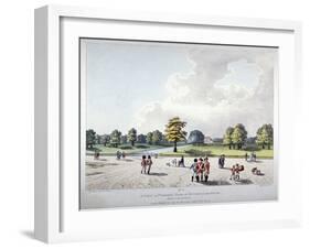 View in St James's Park of Buckingham House, Westminster, London, 1798-Heinrich Schutz-Framed Giclee Print