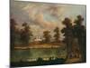 View in St. Jamess Park Showing Rosamonds Pond, 1840-William Hogarth-Mounted Giclee Print