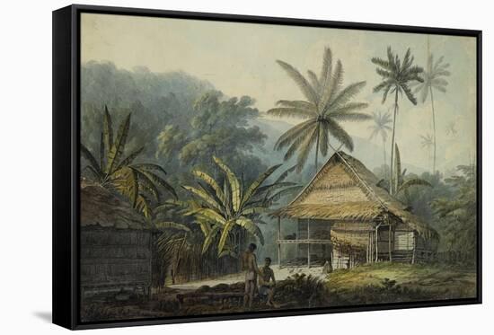 View in the Island of Crakatoa-John Webber-Framed Stretched Canvas