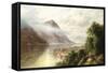 View in the Italian Lakes-Hermann Corrodi-Framed Stretched Canvas