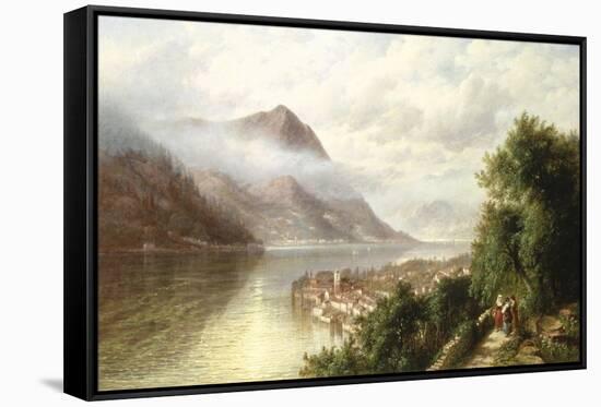 View in the Italian Lakes-Hermann Corrodi-Framed Stretched Canvas