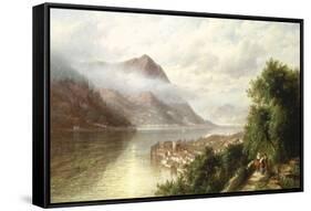 View in the Italian Lakes-Hermann Corrodi-Framed Stretched Canvas