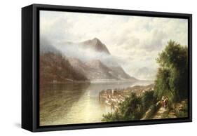 View in the Italian Lakes-Hermann Corrodi-Framed Stretched Canvas