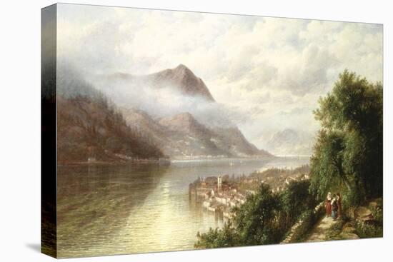 View in the Italian Lakes-Hermann Corrodi-Stretched Canvas