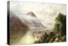 View in the Italian Lakes-Hermann Corrodi-Stretched Canvas