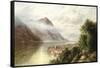 View in the Italian Lakes-Hermann Corrodi-Framed Stretched Canvas