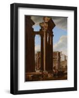 View in the Roman Forum, 1615-Codazzi & Cerquozzi-Framed Giclee Print