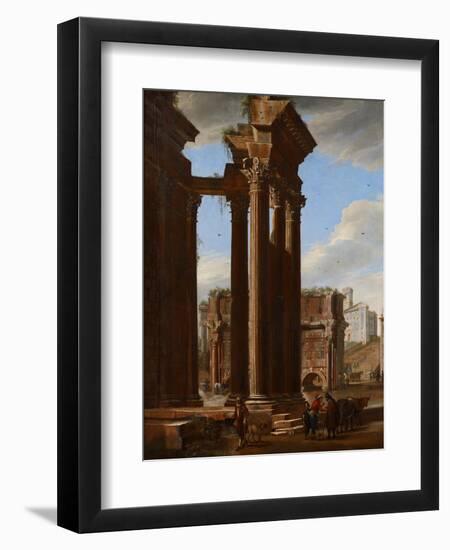 View in the Roman Forum, 1615-Codazzi & Cerquozzi-Framed Giclee Print