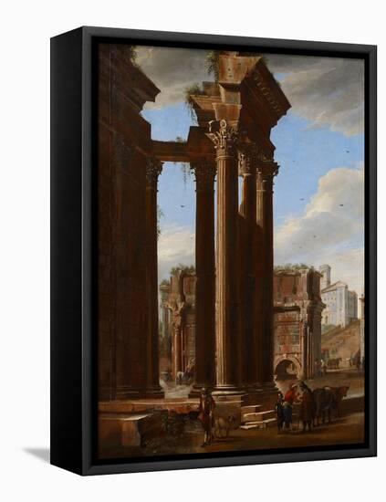 View in the Roman Forum, 1615-Codazzi & Cerquozzi-Framed Stretched Canvas