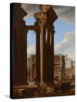 View in the Roman Forum, 1615-Codazzi & Cerquozzi-Stretched Canvas