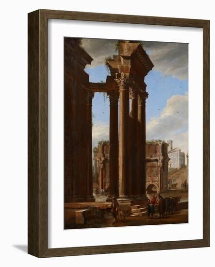 View in the Roman Forum, 1615-Codazzi & Cerquozzi-Framed Giclee Print