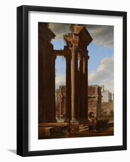 View in the Roman Forum, 1615-Codazzi & Cerquozzi-Framed Giclee Print