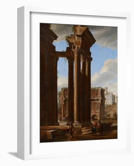 View in the Roman Forum, 1615-Codazzi & Cerquozzi-Framed Giclee Print