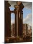 View in the Roman Forum, 1615-Codazzi & Cerquozzi-Mounted Giclee Print