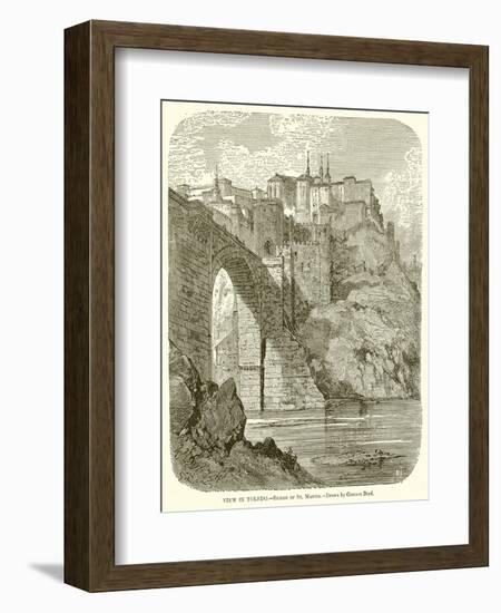 View in Toledo.--Bridge of St. Martin-Gustave Doré-Framed Giclee Print