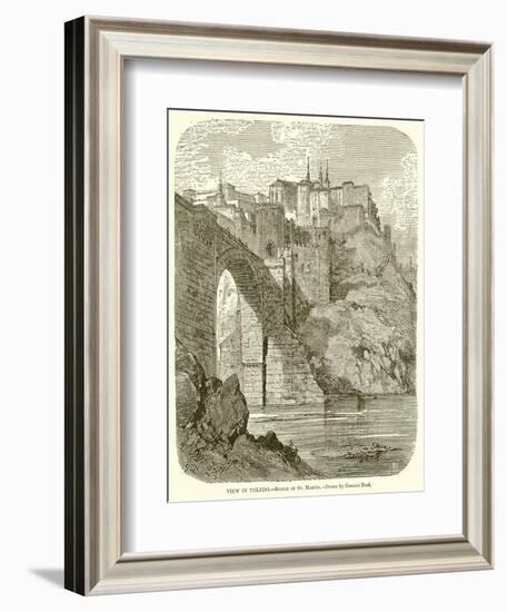 View in Toledo.--Bridge of St. Martin-Gustave Doré-Framed Giclee Print