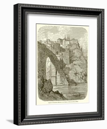 View in Toledo.--Bridge of St. Martin-Gustave Doré-Framed Giclee Print