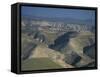 View in Winter with Typical Hills in Foreground and Alon Settlement Beyond, Judean Desert, Israel-Eitan Simanor-Framed Stretched Canvas