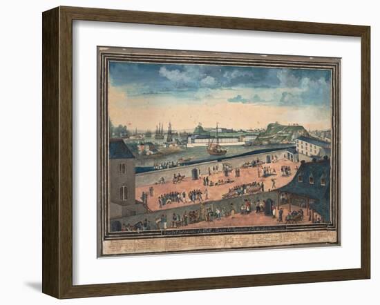 View Inside Mill Prison at Plymouth and the Surrounding Area, 1798-Henry de Gueydon-Framed Giclee Print