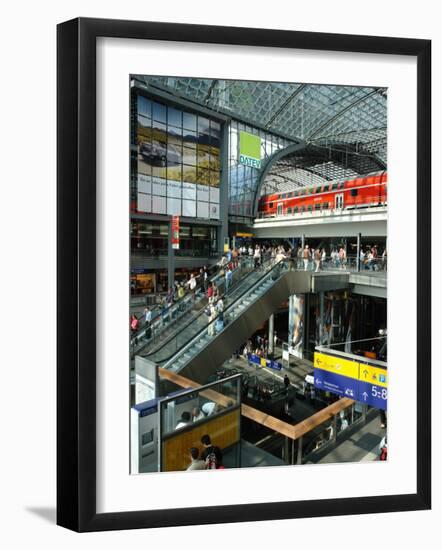 View Inside the New Central Railway Station, Berlin, Germany-null-Framed Photographic Print