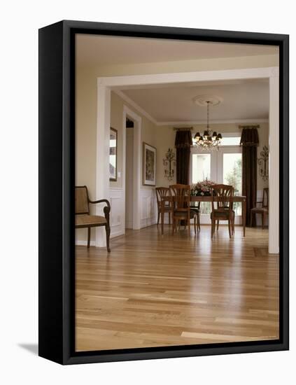 View into a Dining Room From the Foyer-null-Framed Stretched Canvas