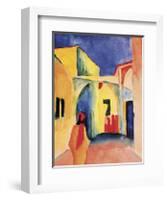 View into a Lane, 1914-Auguste Macke-Framed Giclee Print