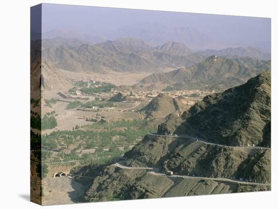 View into Afghanistan from the Khyber Pass, North West Frontier Province, Pakistan, Asia-Upperhall Ltd-Stretched Canvas