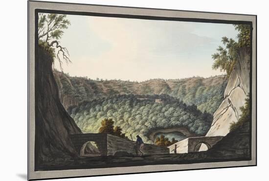 View into the Crater of Astruni Taken from the Spot Represented in Plate Xix; Plate Xx-Pietro Fabris-Mounted Giclee Print