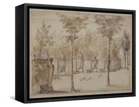 View into the Exedra at Chiswick-William Kent-Framed Stretched Canvas