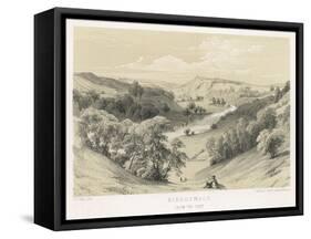 View into the River Irthing Gorge from the Fort of Birdoswald on Hadrian's Wall-J.s. Kell-Framed Stretched Canvas