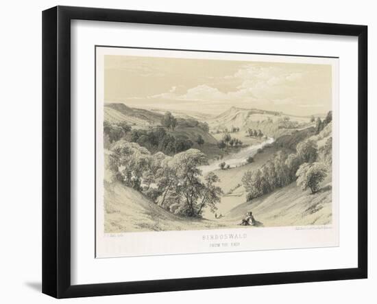 View into the River Irthing Gorge from the Fort of Birdoswald on Hadrian's Wall-J.s. Kell-Framed Art Print