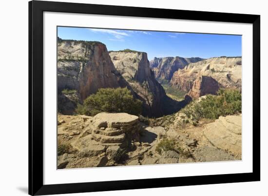 View into Zion Canyon from Trail to Observation Point-Eleanor Scriven-Framed Photographic Print