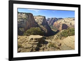 View into Zion Canyon from Trail to Observation Point-Eleanor Scriven-Framed Photographic Print