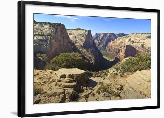 View into Zion Canyon from Trail to Observation Point-Eleanor Scriven-Framed Photographic Print