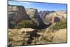 View into Zion Canyon from Trail to Observation Point-Eleanor Scriven-Mounted Premium Photographic Print