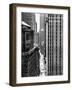 View Looking Down Past the Top of the Federal Reserve Building at Pedestrians on Nassau Street-Andreas Feininger-Framed Photographic Print