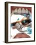 View Looking from Inside the Mouth While at the Dentist-null-Framed Art Print