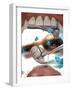 View Looking from Inside the Mouth While at the Dentist-null-Framed Art Print