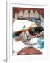 View Looking from Inside the Mouth While at the Dentist-null-Framed Art Print