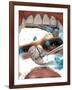 View Looking from Inside the Mouth While at the Dentist-null-Framed Art Print