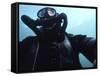 View Looking Up at a Navy Seal Combat Swimmer-null-Framed Stretched Canvas