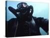 View Looking Up at a Navy Seal Combat Swimmer-null-Stretched Canvas