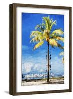 View Miami - In the Style of Oil Painting-Philippe Hugonnard-Framed Giclee Print